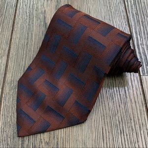 SOLD! Ermenegildo Zegna Silk Geometric Print Tie